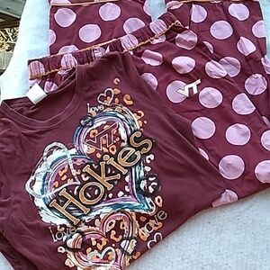 Virginia Tech pajamas shirt and pants